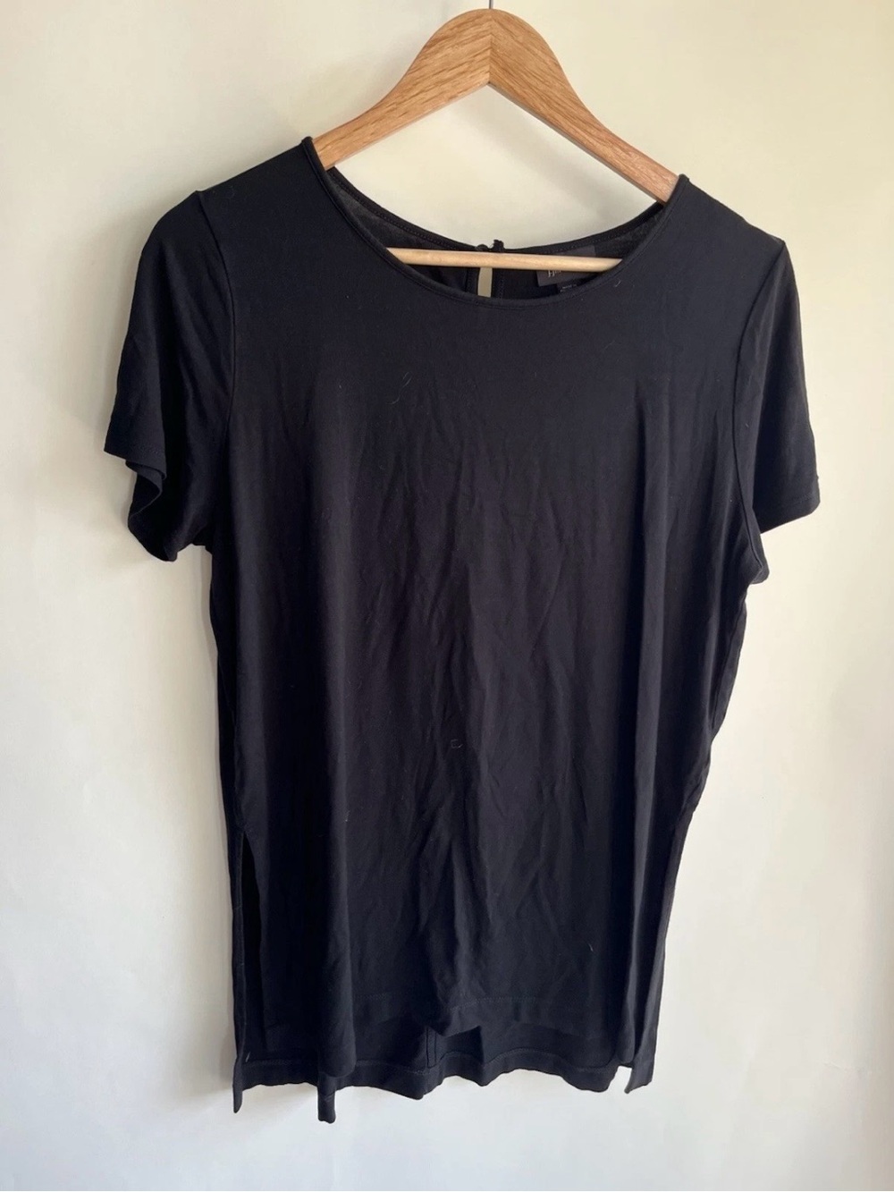 J. Jill Wearever Collection Sz Med Black Tee Tshirt Short Sleeve EUC Women’s